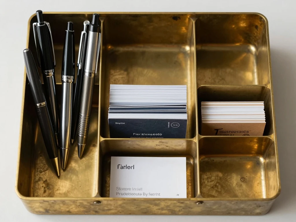 Ipudezebo Service Brass Desk Organizer